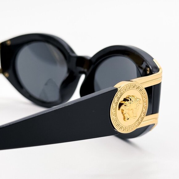 NEW VERSACE SUNGLASSES VE4503U GB1/87 BLACK WOMEN EYEWEAR